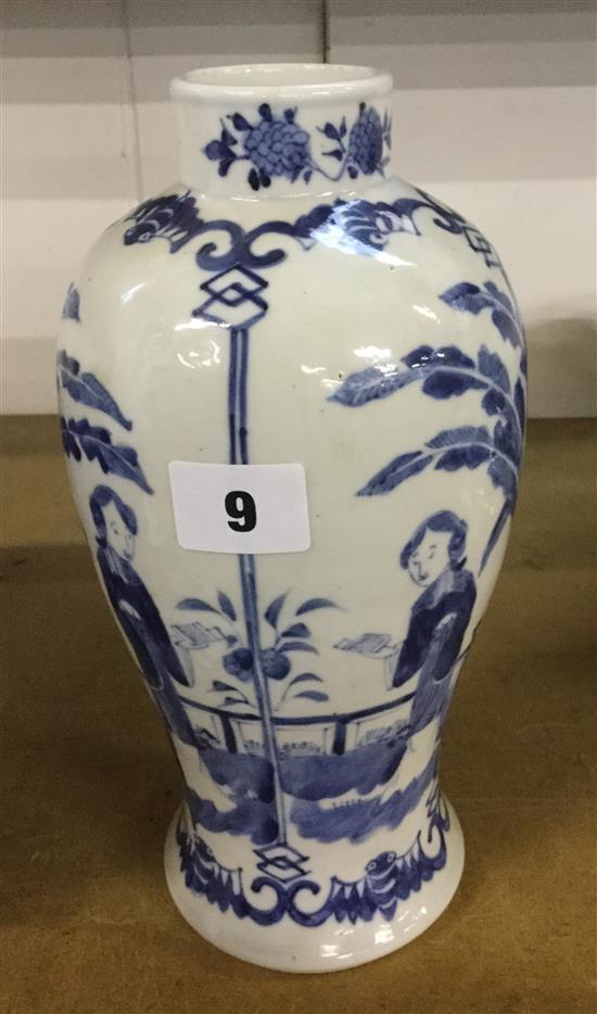 19C Chinese blue & white vase